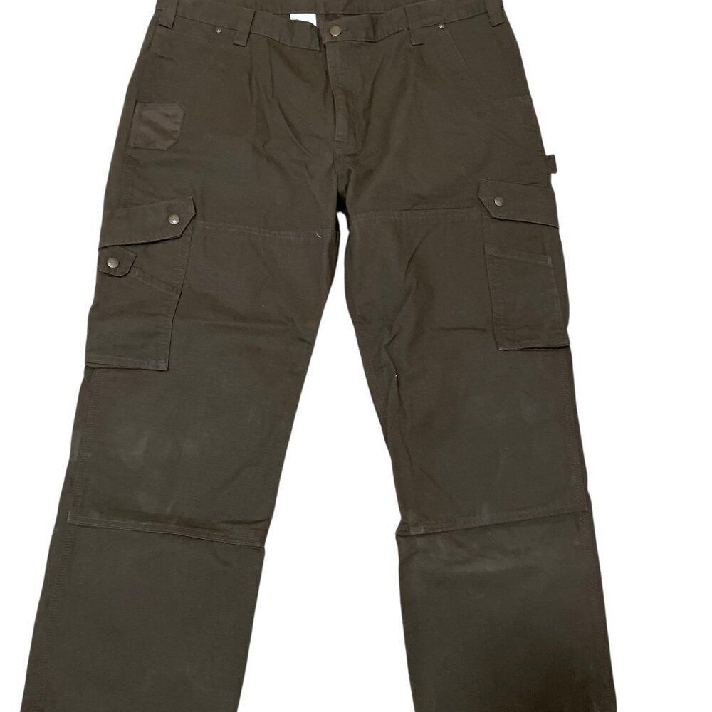 Carhartt B342 DFE Relaxed Fit Ripstop Cargo Work Brown Pants Men's Sz 42x30